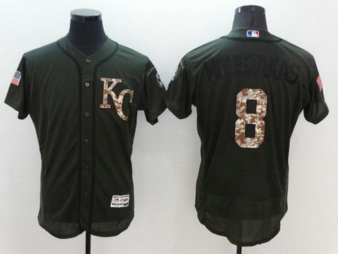 Chicago White Sox #8 Bo Jackson Retired Green Salute To Service 2016 Flexbase Majestic Baseball Jersey