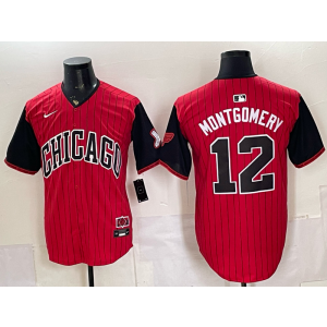 Chicago White Sox 12 Montgomery Red City Cool Base Men Jersey