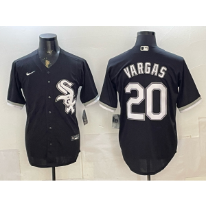 Chicago White Sox 20 Vargas Black Cool Base Men Jersey