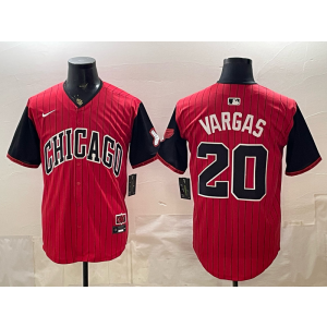 Chicago White Sox 20 Vargas Red City Cool Base Men Jersey