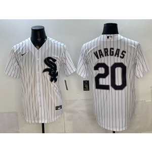 Chicago White Sox 20 Vargas White Cool Base Men Jersey Chicago White Sox 20 Vargas White Cool Base Men Jersey