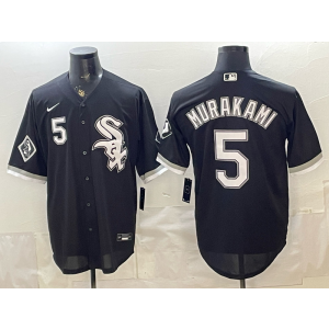 Chicago White Sox 5 Murakami Black Cool Base Men Jersey 1