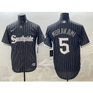 Chicago White Sox 5 Murakami Black Cool Base Men Jersey