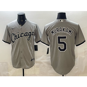 Chicago White Sox 5 Murakami Grey Cool Base Men Jersey Chicago White Sox 5 Murakami Grey Cool Base Men Jersey