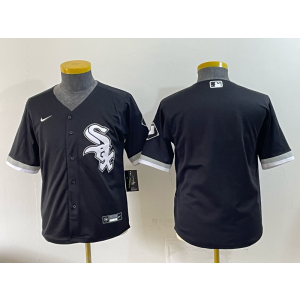 Chicago White Sox Blank Black Cool Base Youth Jersey