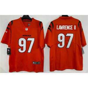Cincinnati Bengals 97 Dexter Lawrence II Orange Vapor Limited Men Jersey