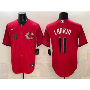 Cincinnati Reds 11 Larkin Red 2026 City Connect Cool Base Men Jersey