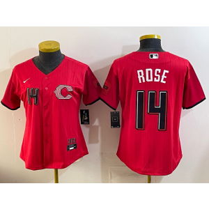 Cincinnati Reds 14 Rose Red 2026 City Connect Cool Base Youth Jersey