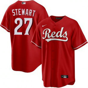 Cincinnati Reds 27 Stewart Red Men Jersey