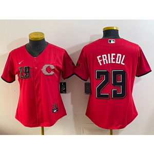 Cincinnati Reds 29 Friedl Red 2026 City Connect Cool Base Youth Jersey