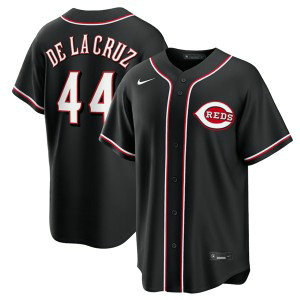 Cincinnati Reds 44 Elly De La Cruz 2026 Black Out Cool Base Men Jersey