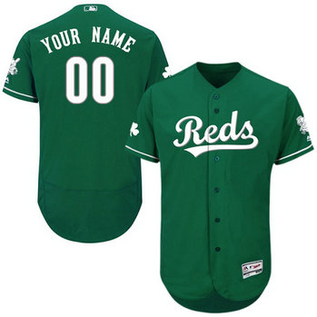 Cincinnati Reds Green Celtic Men's Customized Flexbase Jersey