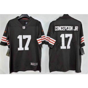 Cleveland Browns 17 KC Concepcion Brown Vapor Limited Men Jersey