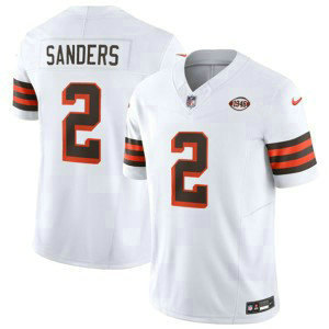 Cleveland Browns 2 Shedeur Sanders White 1946 Collection F.U.S.E. Vapor Limited Men Jersey