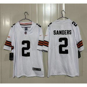 Cleveland Browns 2 Shedeur Sanders White 2026 Vapor Limited Men Jersey