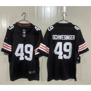 Cleveland Browns 49 Carson Schwesinger Brown 2026 Vapor Limited Men Jersey