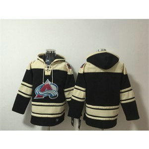 Colorado Avalanche Blank Black All Stitched Sweatshirt Hoodie