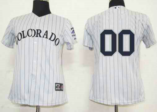 Colorado Rockies Blank Grey Women Custom Jerseys