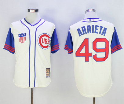 Cubs 49 Jake Arrieta Cream Cooperstown Collection Jersey Cubs 49 Jake Arrieta Cream Cooperstown Collection Jersey