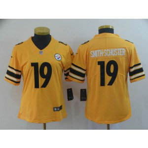 Custom Nike Pittsburgh Steelers Inverted Legend Gold Women Jersey