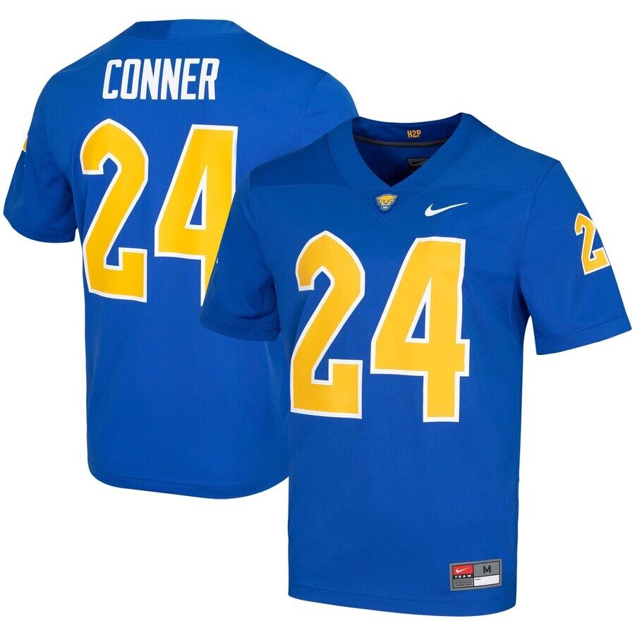 Custom University of Pittsburgh blue jerseys