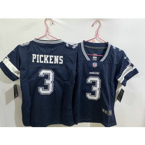 Dallas Cowboys 3 Pickens Navy Vapor Limited Youth Jersey
