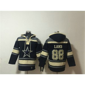 Dallas Cowboys 88 CeeDee Lamb Navy Ageless Must-Have Lace-Up Pullover Hoodie