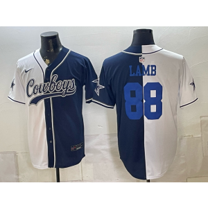 Dallas Cowboys 88 Lamb White Navy Split Baseball Vapor Limited Men Jersey Dallas Cowboys 88 Lamb White Navy Split Baseball Vapor Limited Men Jersey