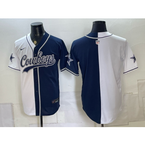 Dallas Cowboys Blank White Navy Split Baseball Vapor Limited Men Jersey Dallas Cowboys Blank White Navy Split Baseball Vapor Limited Men Jersey