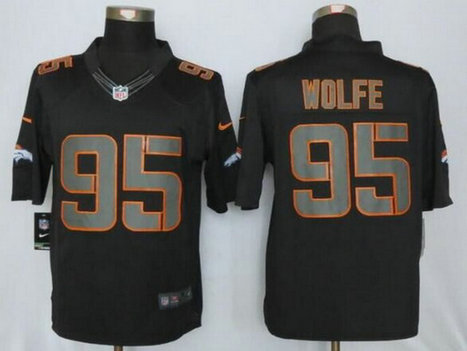 Denver Broncos #95 Derek Wolfe Black Impact NFL Nike Limited Jersey Denver Broncos #95 Derek Wolfe Black Impact NFL Nike Limited Jersey