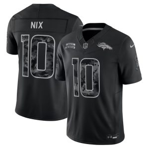 Denver Broncos 10 Bo Nix Black 2026 Salute to Service F.U.S.E. Vapor Limited Men Jersey