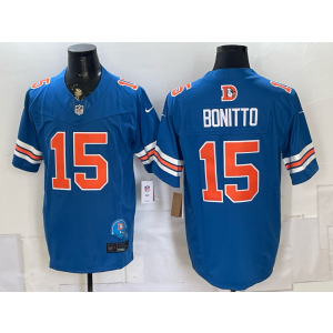 Denver Broncos 15 Bonitto Blue F.U.S.E. Vapor Limited Men Jersey