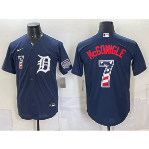 Detrio Tigers 7 McGonigle Navy USA 250 Fourth of July Men Jersey