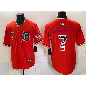 Detrio Tigers 7 McGonigle Orange USA 250 Fourth of July Men Jersey