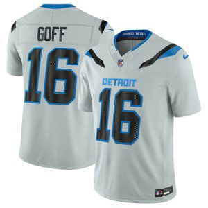 Detroit Lions 16 Jared Goff Silver 2026 Rivalries F.U.S.E. Vapor Limited Men Jersey