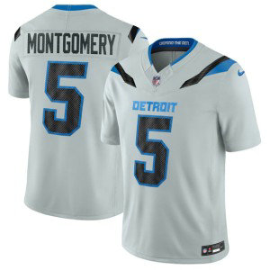 Detroit Lions 5 David Montgomery Silver 2026 Rivalries F.U.S.E. Vapor Limited Men Jersey