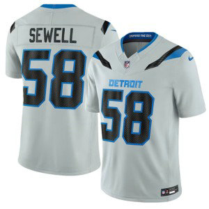 Detroit Lions 58 Penei Sewell Silver 2026 Rivalries F.U.S.E. Vapor Limited Men Jersey