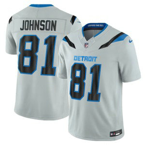 Detroit Lions 81 Calvin Johnson Silver 2026 Rivalries F.U.S.E. Vapor Limited Men Jersey