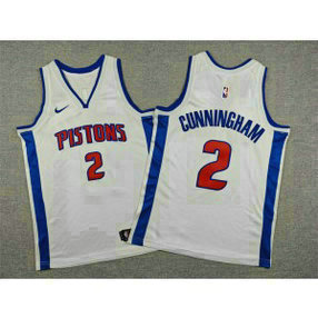 Detroit Pistons 2 Cade Cunningham White Youth Jersey