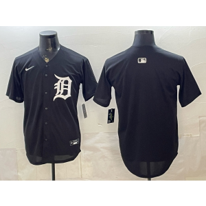 Detroit Tigers Blank Black Cool Base Men Jersey