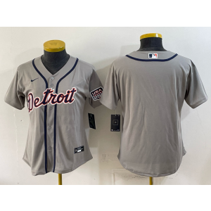 Detroit Tigers Blank Grey Women Jersey