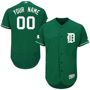 Detroit Tigers Green Celtic Men's Customized Flexbase Jersey
