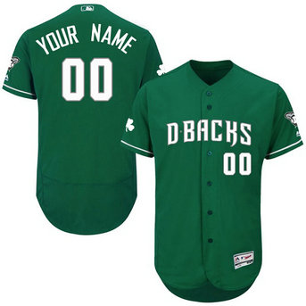 Diamondbacks Men's Customized Green Celtic Flexbase Jersey