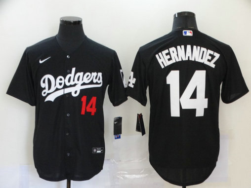 Dodgers 14 Enrique Hernandez Black 2020 Nike Cool Base Jersey