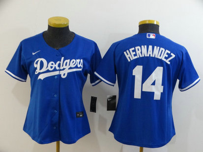 Dodgers 14 Enrique Hernandez Royal Women 2020 Nike Cool Base Jersey Dodgers 14 Enrique Hernandez Royal Women 2020 Nike Cool Base Jersey