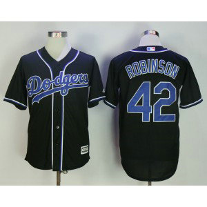 Dodgers 42 Jackie Robinson Charcoal Cool Base Men Jersey