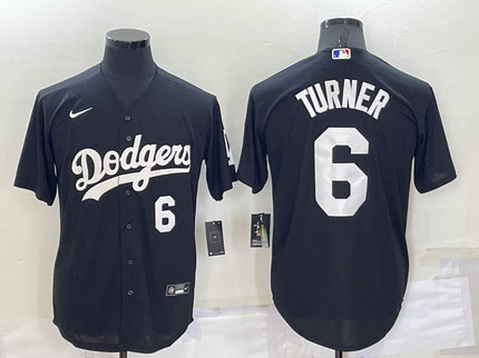 Dodgers 6 Trea Turner Black Nike Turn Back The Clock Cool Base Jerseys
