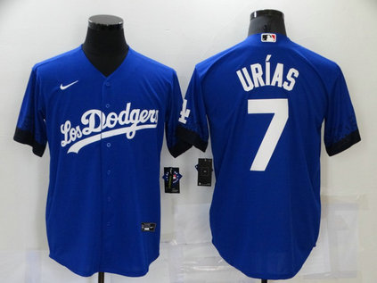 Dodgers 7 Julio Urias Royal 2021 City Connect Cool Base Jerseys