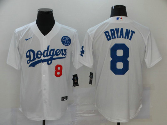 Dodgers 8 Kobe Bryant White 2020 Nike KB Cool Base Jerseys Dodgers 8 Kobe Bryant White 2020 Nike KB Cool Base Jerseys