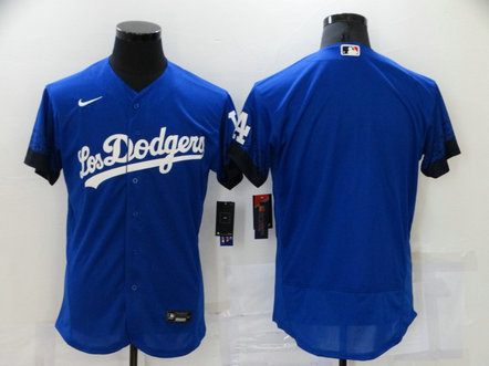 Dodgers Blank Royal 2021 City Connect Flexbase Jersey